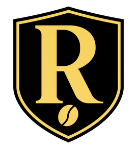 Rivaro Coffee Logo Crest with R in Creset